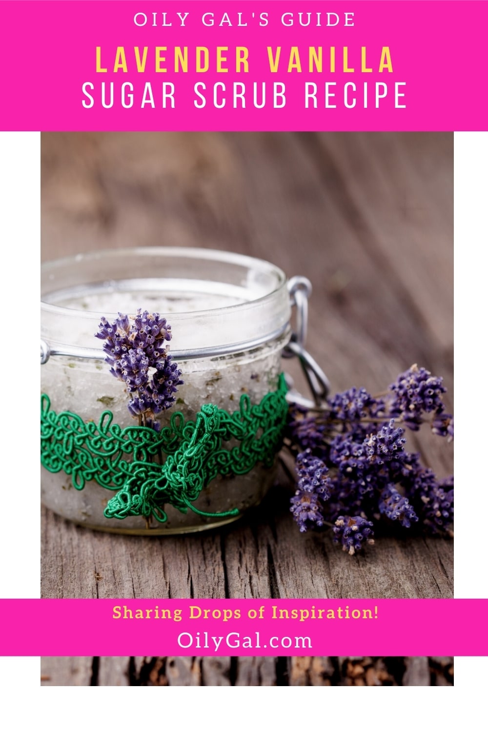 Lavender Vanilla Essential Oil Sugar Scrub