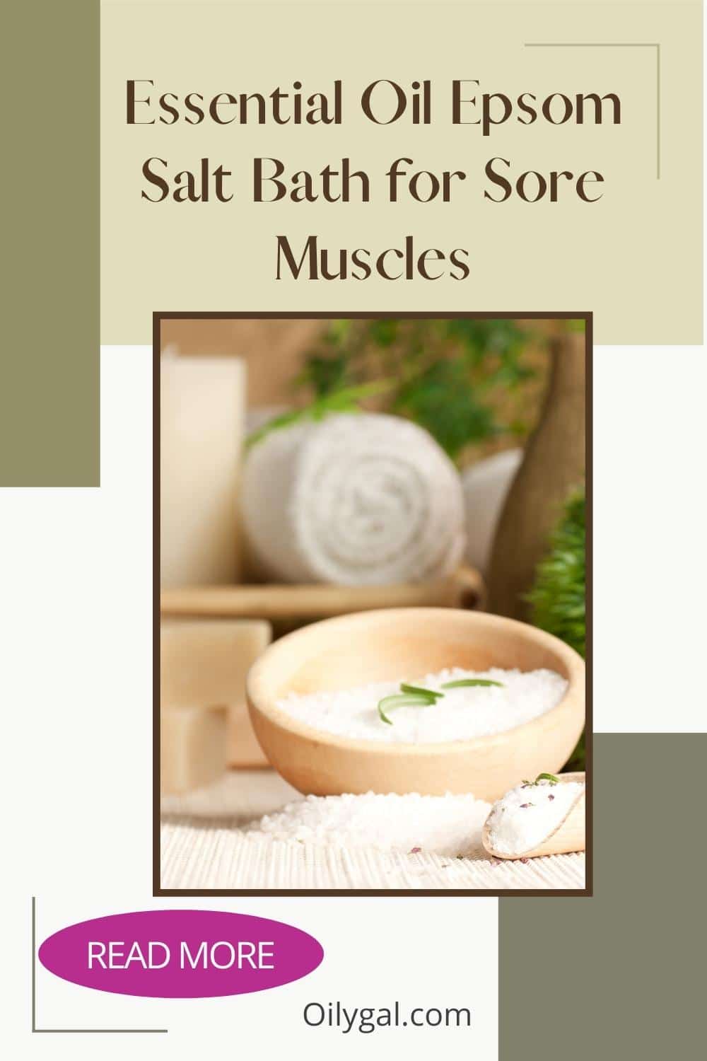 Essential Oil Epsom Salt Bath for Sore Muscles